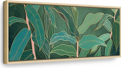 Produktbild von Italienischer Leinwand Leinwandbild - Exotic Views (1 Part) Narrow 135x45 cm Blätter b-C-0757-b-a