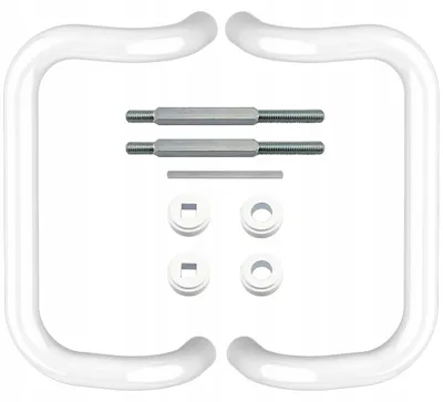 Produktbild von Medos beidseitiger rechteckiger Türgriff 300 mm RAL 9016 weiß