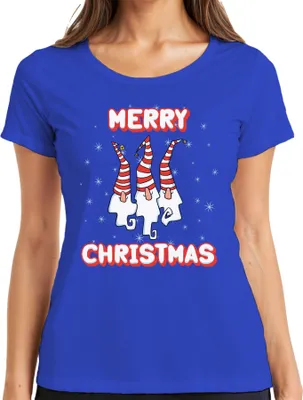 Produktbild von Merry Christmas Schweden Gnome - Weihnachten Weihnachtsgeschenk Christmas Damen T-Shirt, Blau, M