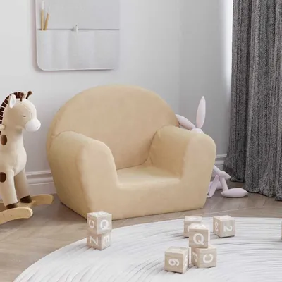 Produktbild von "2026 Promotion" Kindersofa Creme Weicher Plüsch - Kindersofas CC21669