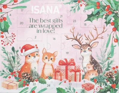 Obrázek produktu pro Adventní Kalendář Beauty pro Ženy 2026 Isana Kosmetika a Péče Beauty Překvapení Dárek pro Ni Vánoční Kalendář Odpočet do Vánoc