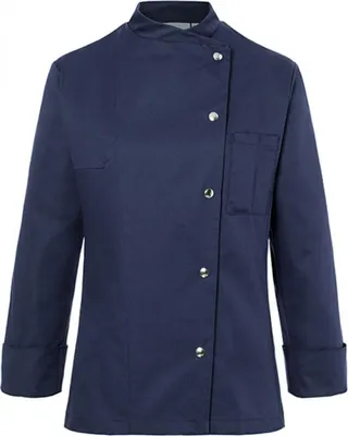 Produktbild von Karlowsky JF3 | Kochjacke Larissa für Damen - Waschbar bis 95 °C - Farbe: Navy (ca. Pantone 533C) - Größe: 50