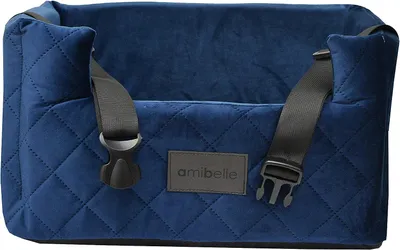 Obrázek produktu pro Sedadlo do auta pro psy Koš do auta pro psy Sedadlo do auta z umělé kůže Velvet Blue L