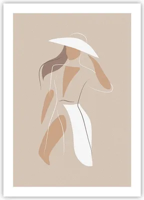 Produktbild von Poster - Poster ohne Rahmen - Minimalismus Frau Buntstift - 50x70 cm - Wand Bild - Wanddeko - Wandbilder - Kunstposter - Wandposter - Bilder - Kunstdruck - Wanddekoration - Wandbild - P2XPA50x70-4603