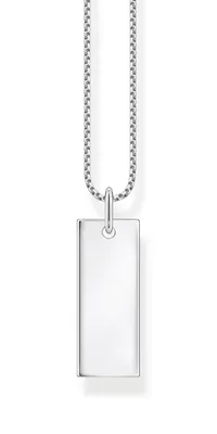 Produktbild von THOMAS SABO Kette mit Column-Tag-Anhänger Silber - Gravur mö