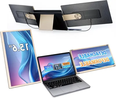 Productafbeelding van 15,6 Inch Draagbare Monitor - Triple Scherm Extender - Laptop Beeldscherm - Externe Monitor