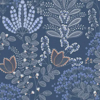 Produktbild von A.S Creation | Famous Garden | 393494 | Vliestapete | Blumenoptik | 10.05 x 0.53 m | Blau