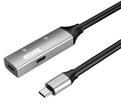 Produktbild von PREMIUMCORD Aktives USB-C Verlängerungskabel mit Repeater 10m, Typ-C Buchse auf