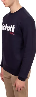 Produktbild von SCHOTT - Herren Sweatshirt mit Rundhalsausschnitt und Logo - Größe L