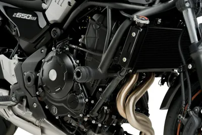 Zdjęcie produktu dla PUIG 21118N Ochraniacze ramy Vintage 2.0 pasują do KAWASAKI Z650RS Czarny