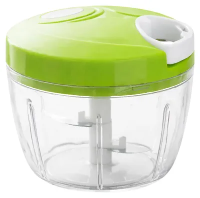 Image de Cheffinger, mini-hachoir à câble 500 ml avec 3 lames en acier inoxydable, vert