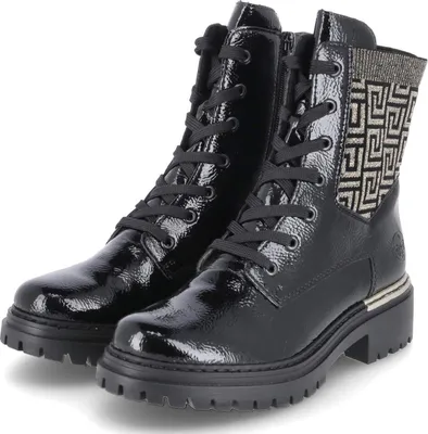 Image de Bottes à lacets Rieker Noir