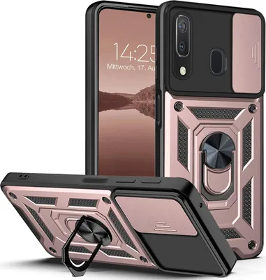 Produktbild von Armor Handyhülle für Samsung Galaxy A50 Kameraschutz Handy Panzer Case Cover Schutzhülle Outdoor Farbe: Rosegold