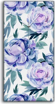 Produktbild von Wanduhr Uhr Wandbild Leinwand Geräuschlos 30x60 Gemälde Blumen Pflanzen Kunst - weiße Hände
