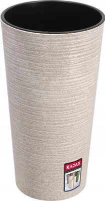 Produktbild von KADAX Blumentopf mit Holzspänen "Latina", Blumentopfschutz, 19cm, Weiß