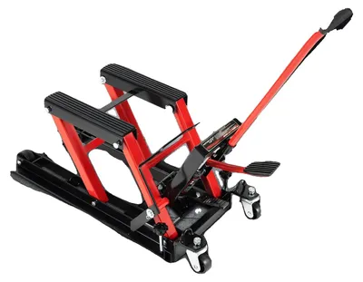 Obrázek produktu pro Mobilní zvedák pro automobily, nosnost 680 kg, univerzální stojan pro motocykly, červený