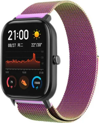 Produktbild von Strap-it Xiaomi Amazfit GTS Milanese Armband (Regenbogen)