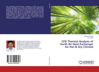 Produktbild von CFD Thermal Analysis of Earth Air Heat Exchanger for Hot & Dry Climate