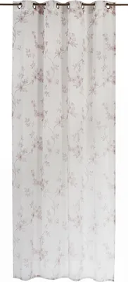 Produktbild von Elbersdrucke halbtransparente Gardine Ösenschal Kyoto beige-weiß 140x255 cm 198565 Vorhang für Wohnzimmer Schlafzimmer Küche Flur Kinderzimmer