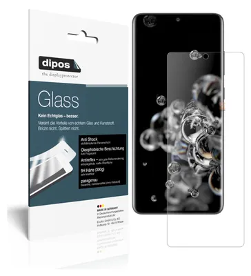 Produktbild von 2x Schutzfolie für Samsung Galaxy S20 Ultra 5G matt - Anti-Shock 9H Folie dipos Glass Kunststoffglas