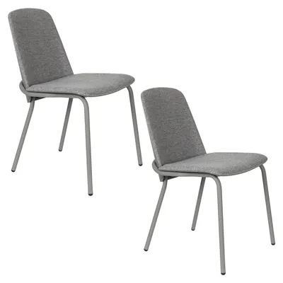 Produktbild von Zuiver Clip Esszimmerstühle Grau - 2 er Set