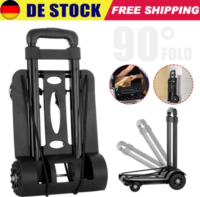Produktbild von Mini Faltbare Sackkarre Klappbar Transportwagen 40KG Tragkraft, Leichte Klappbar Transportkarre für Gepäck, Einkaufen, Garten, Haus, Büro