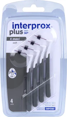 Produktbild von interprox plus x-maxi grau Interdentalbürste, 4 St. Interdentalbürsten