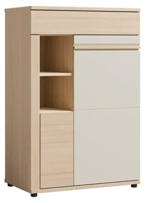 Produktbild von OSLO OS15 Highboard mit 2 Türen und Schublade, Cashmere/Riva, 78 x 120 x 38 cm