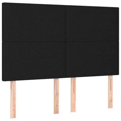 Image de vidaXL Têtes de lit 4 pcs. noir 72x5x78/88 cm Tissu