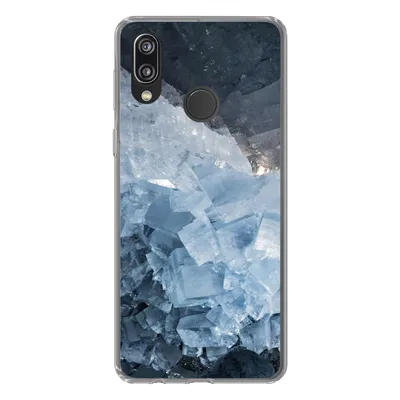 Produktbild von MuchoWow® Handyhülle Schutzhülle Hülle für Huawei P20 Lite (2020) Naturstein - Kristall - Blau Silikon Softcase Handy Hülle - Kartenhalter