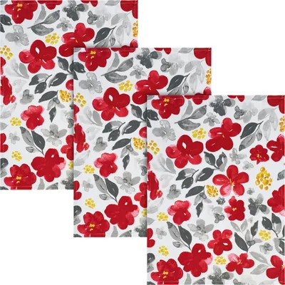 Produktbild von REDBEST Geschirrtuch 3er-Pack rot-grau 50x70 cm