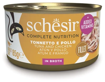 Productafbeelding van Schesir Kattenvoer Natural Tonijn met Kip, natvoer voor katten in eigen saus, 24 stuks
