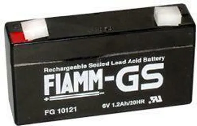Produktbild von Fiamm Bleiakku FG10121 6,0 Volt 1,2 Ah mit 4,8mm Steckanschlüssen