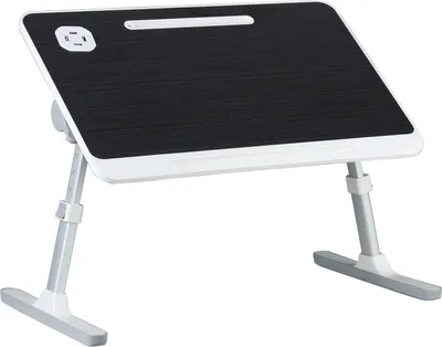 Produktbild von Laptop Bett Tablett Tisch, höhenverstellbarer Laptop Bettständer, tragbarer Lap Desk mit klappbaren Beinen