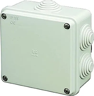 Productafbeelding van Lasdoos vierkant met opzetstukken 100 x 100 IP55 grijs