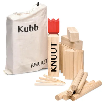 Produktbild von Toyfel Kubb Outdoor Spiel XXL Knuut mit Stoffbeutel
