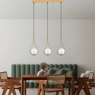 Produktbild von Opviq, Mudoný - Mr-939-1, Kronleuchter, Gold, METALLKÖRPER, 70 x 15 x 136 cm