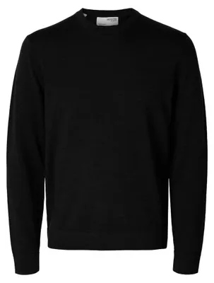Obrázek produktu pro SELECTED HOMME SLHTRAY LS: Pletený svetr z merino vlny s kulatým výstřihem. Model NOOS