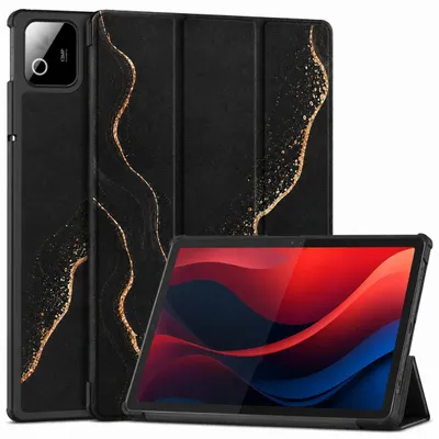 Produktbild von Schutzhülle für Xiaomi Pad 8 / 8 Pro & Xiaomi Pad 7 / 7 Pro 11.2" (2026/2025) Smart Cover Case mit Standfunktion Auto Sleep Wake Up - Schwarz Marmor