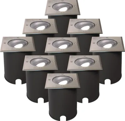 Produktbild von hoftronic LED Bodeneinbaustrahler 4,5W GU10 345lm dimmbar 6500K Edelstahl IP67