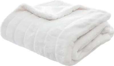 Image de Eazy Living Couverture douillette 120 x 160 cm Blanc Peau de mouton
