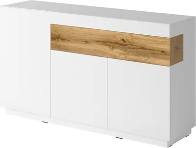 Produktbild von Meublorama HA-SILKE-247JGY43*2C/69KG, 3 Tür(en), Weiß, Mitteldichte Faserplatte (MDF), 1 Schublade(n), 2 Jahr(e), 400 mm