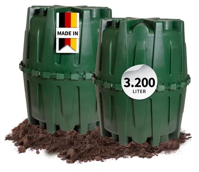Productafbeelding van GARANTIA HERKULES verzamelput 3200 L groen, incl. steunbuis, AI-gegenereerde afbeelding