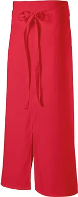 Produktbild von Bistro-Schürze, Gastro-Schürze, mit Gehschlitz mittig, B 100 x L 100 cm : rot : 65% Polyester 35%Baumwolle 220 g/m²