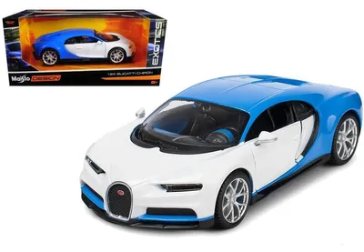 Obrázok produktu pre Maisto 32509 - Model auta - Bugatti Chiron (bielo-modrý, mierka 1:24)