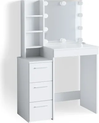 Obrázek produktu pro Vicco Toaletní stolek Meryl, 80 cm s LED osvětlením, Bílá