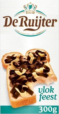Image de De Ruijter Vlok Feest - Vermicelles de chocolat blanc et au lait