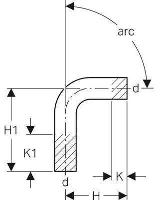 Produktbild von Geberit Passbogen, Mapress Kupfer, 90°, Ø18mm, Kupfer, 2 Einschubenden, 1 Stk.