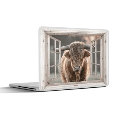 Produktbild von MuchoWow® Laptop Aufkleber Sticker Cover Schottischer Highlander - Tier - Ansicht 30x21 cm - Sticker für Laptop - Selbstklebend