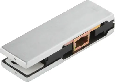 Produktbild von Unterer Eckbeschlag PT 10 Universal light, Glasstärke 10mm, Edelstahl (03.502)